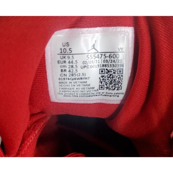 Nike Air Jordan Flight Club ‘91  Mens Size 10.5 Gym Red 2017 Leather - Picture 11 of 11